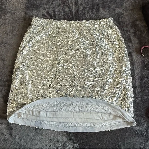 🌼 PrettyGuide Women's Sequin Skirt Stretchy Bodycon Sparkle - Picture 3 of 9